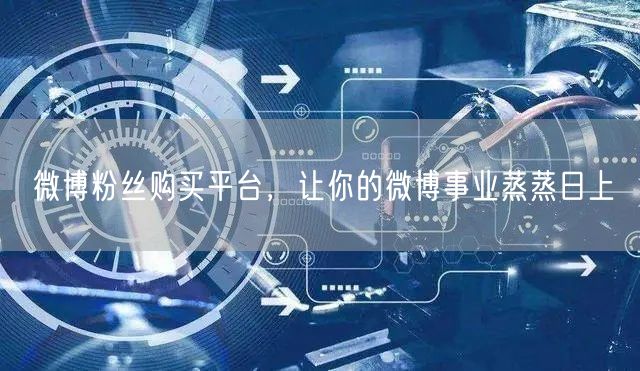微博粉丝购买平台，让你的微博事业蒸蒸日上