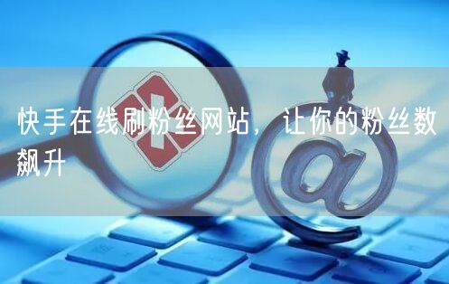快手在线刷粉丝网站，让你的粉丝数飙升